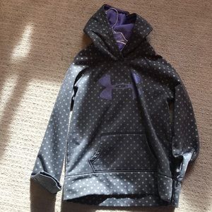 Grey polka dot under armour sweatshirt